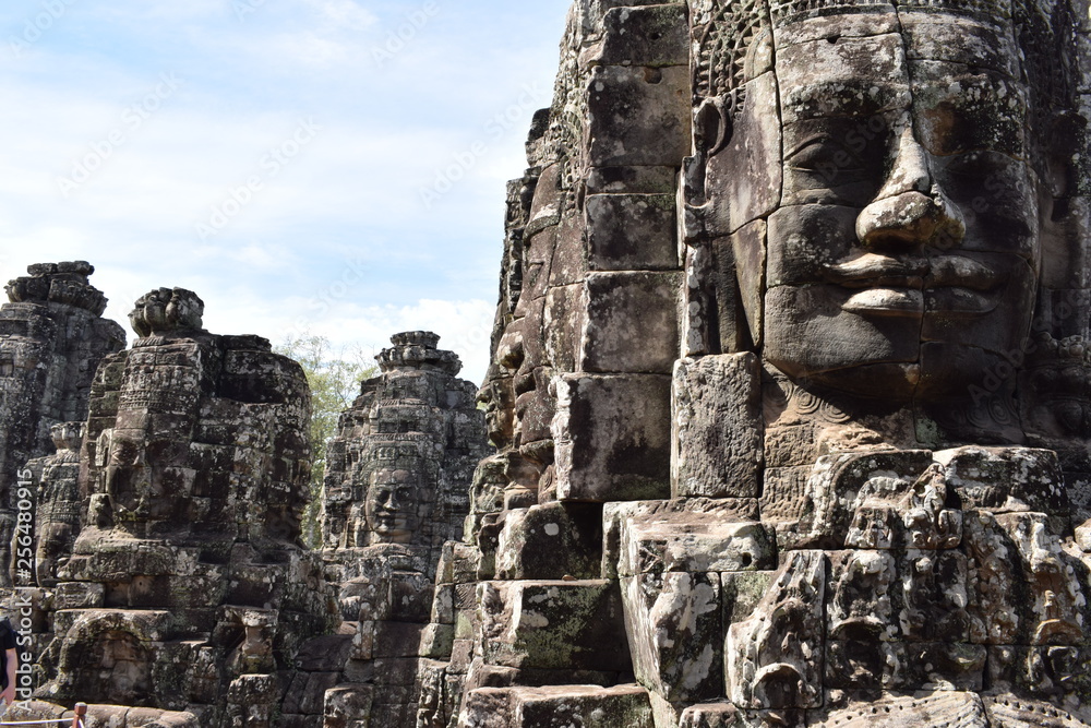 Faces temple Bayon in Angkor Thom/Siem Reap