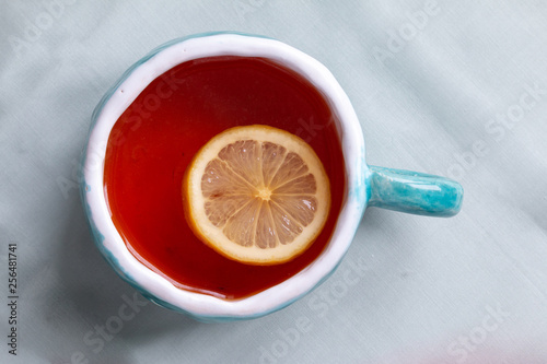 tea with lemon isolated