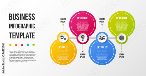 Company milestone with business icons - company timeline. Vector