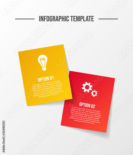 Colorful infographic template with business icons. Vector