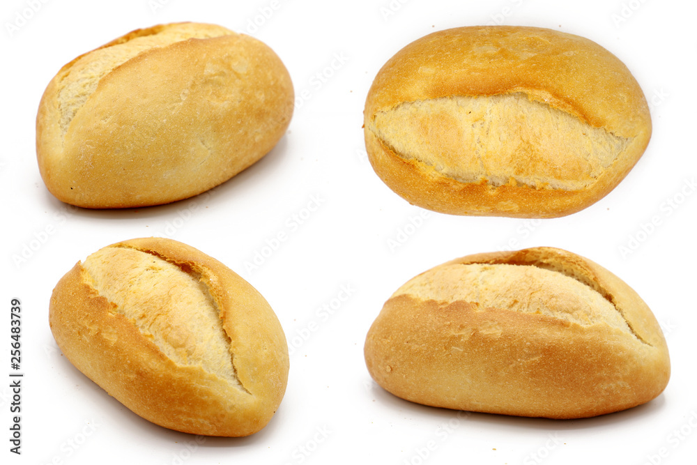 bun - set of freshly baked wheat buns isolated on white bun - set of freshly baked wheat buns isolated on white