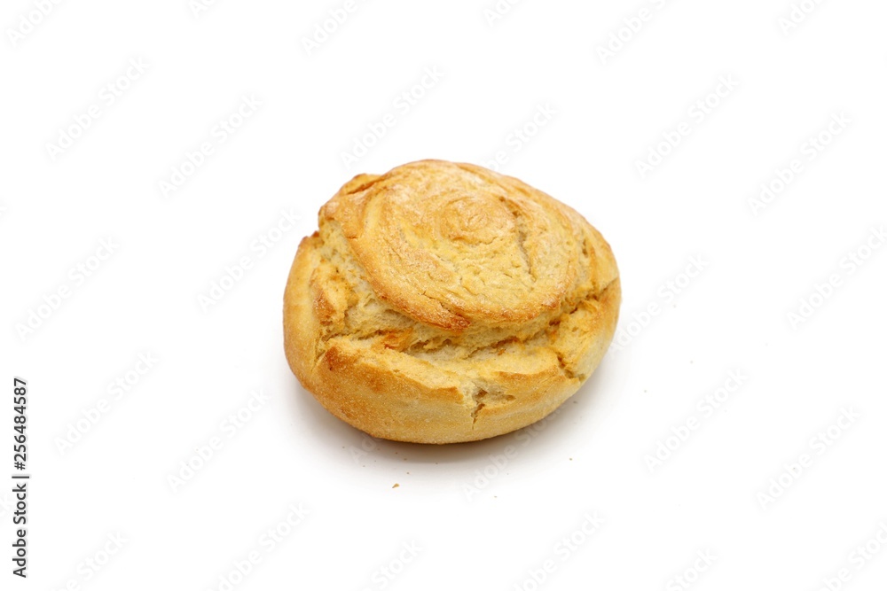 bun - freshly baked wheat bun isolated on white bun - freshly baked wheat bun isolated on white