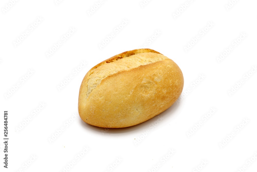 bun  - freshly baked wheat bun isolated on white