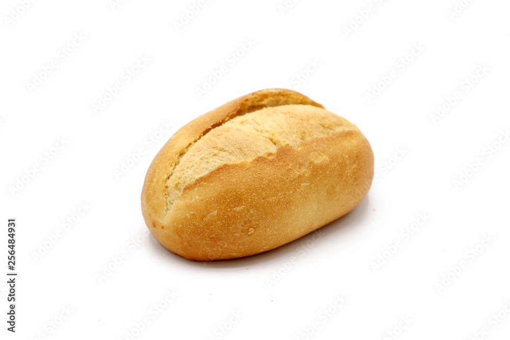 bun  - freshly baked wheat bun isolated on white