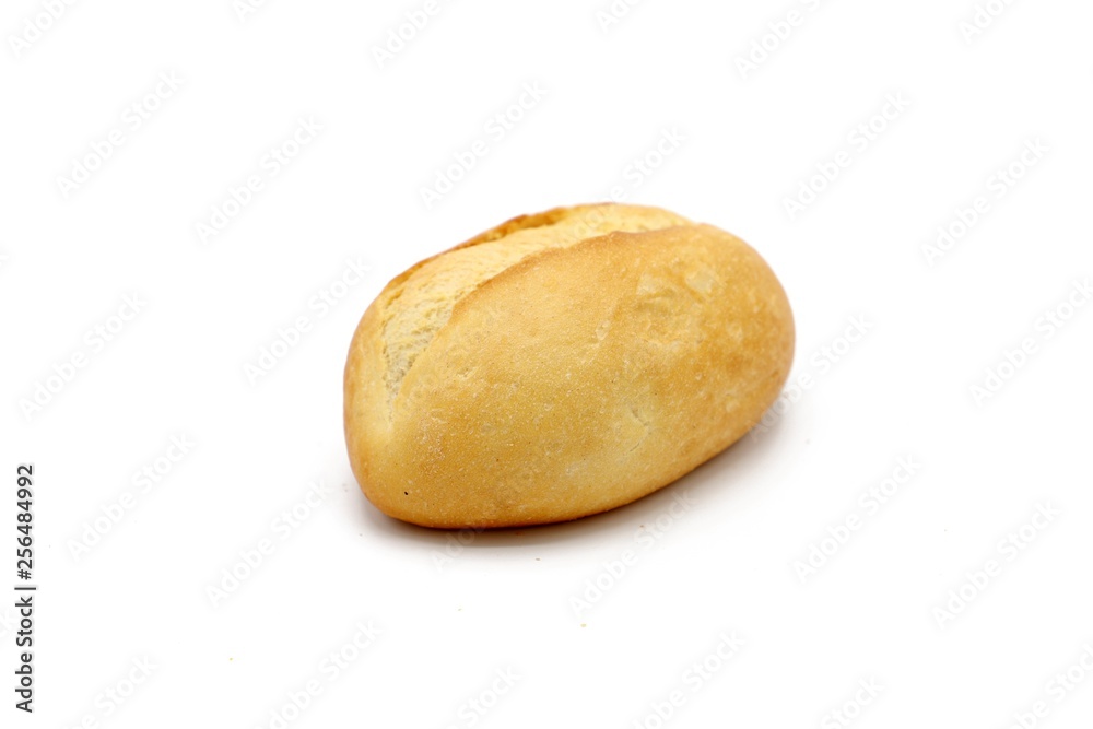 bun  - freshly baked wheat bun isolated on white