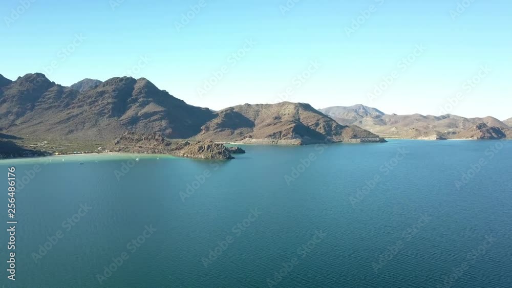 Aerial view of the coast of Coyote Beach in Baja California. Aerial view of the coast of Coyote Beach in Baja California.