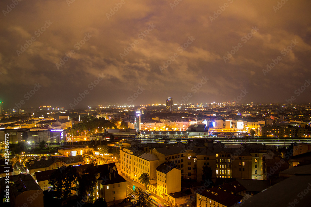 RIga night view panorama