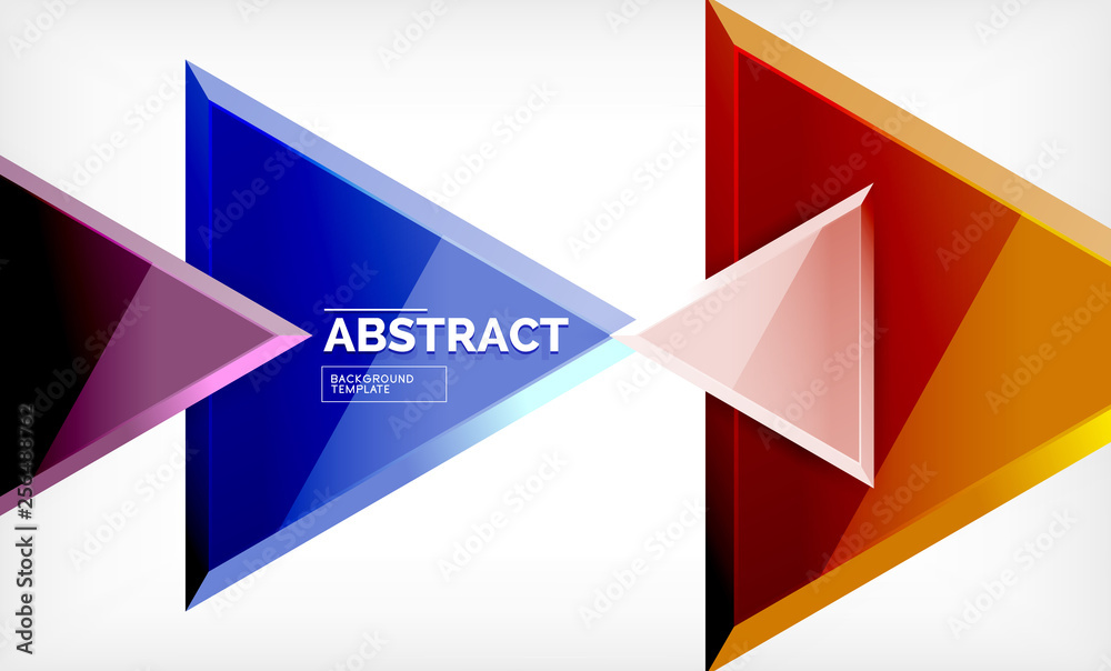 Tech futuristic geometric 3d shapes, minimal abstract background