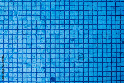 blue mosaic background with squares