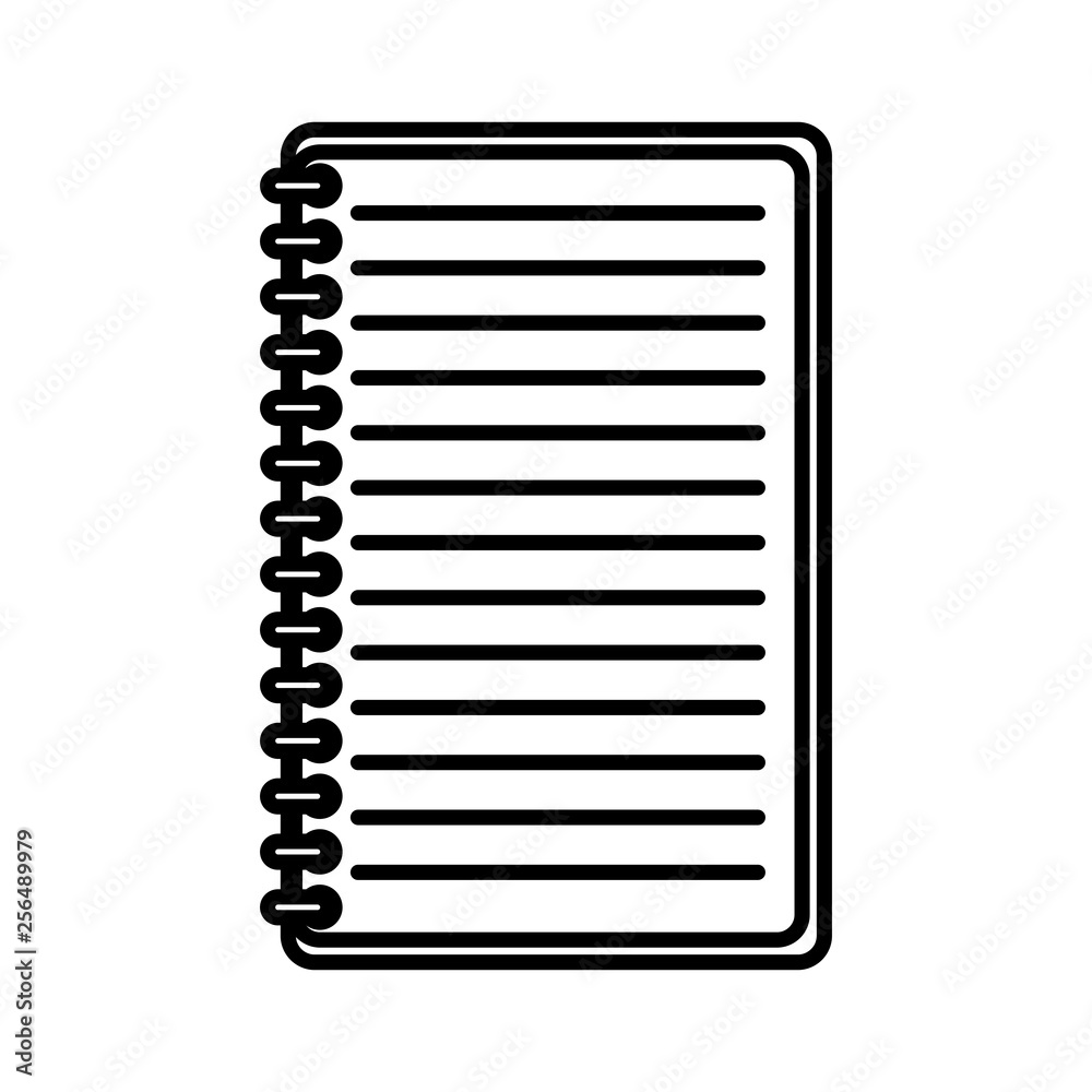 notepad office isolated icon notepad office isolated icon