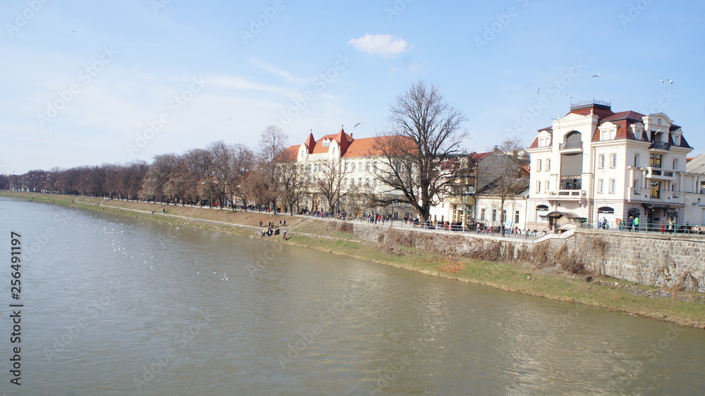 Uzhgorod olt town view from bridge Uzhgorod olt town view from bridge