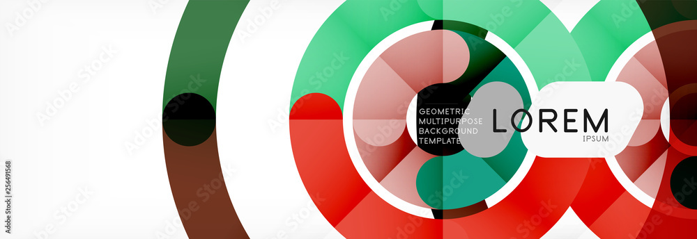 Vector outlined stroke circles composition Vector outlined stroke circles composition