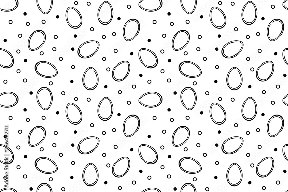 easter seamless pattern eggs on white background