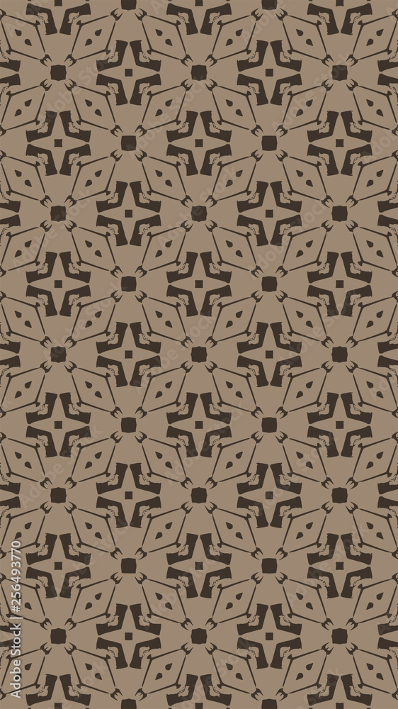 Fototapeta premium Ornate geometric pattern and two-tone abstract background