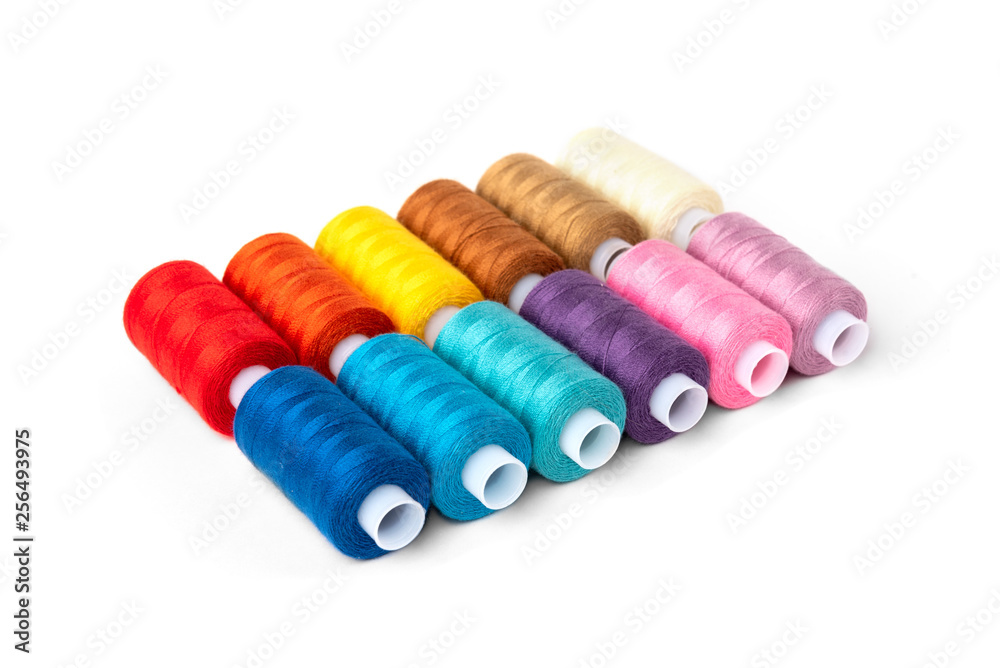 Coloured threads isolated on white background. Coloured threads isolated on white background.