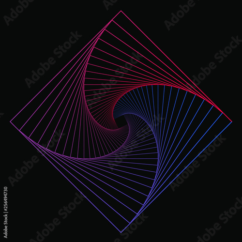 cube linear art