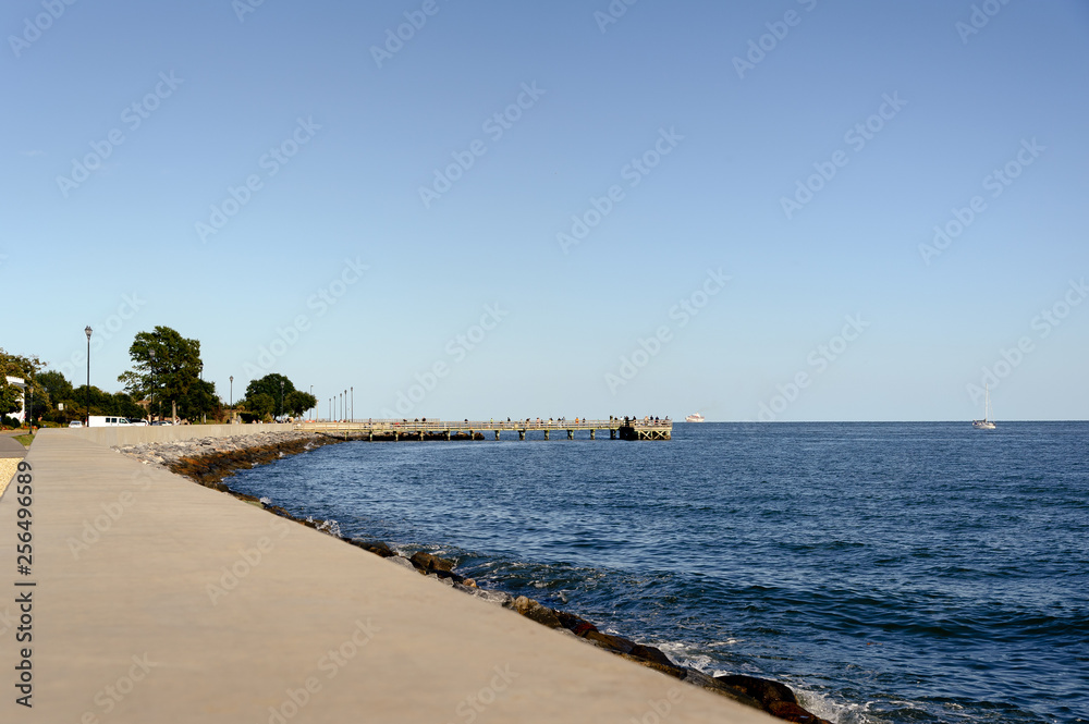 concrete sea wall