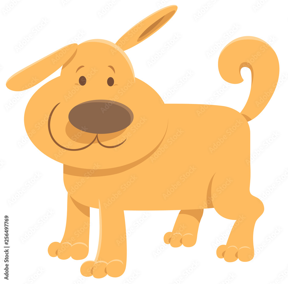 cute beige dog cartoon animal character