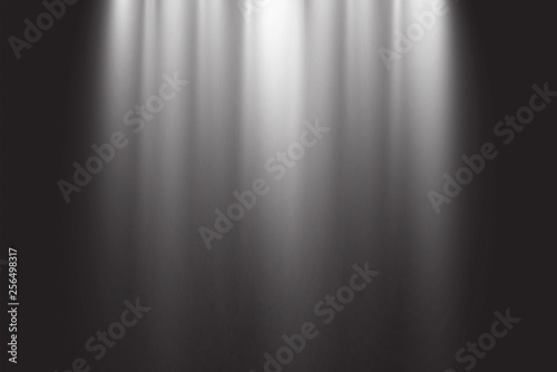 Vector transparent sunlight.Vector scene illuminated by spotlight . Light effect on transparent background