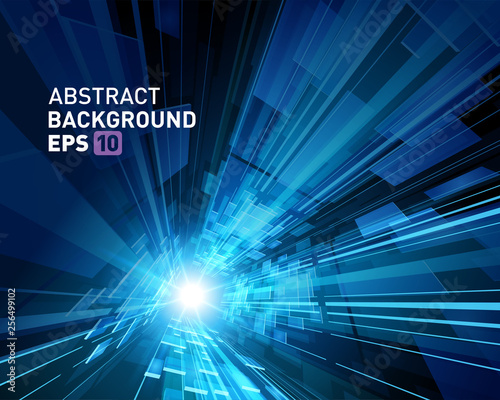 Abstract background virtual reality 3d space grid effect.