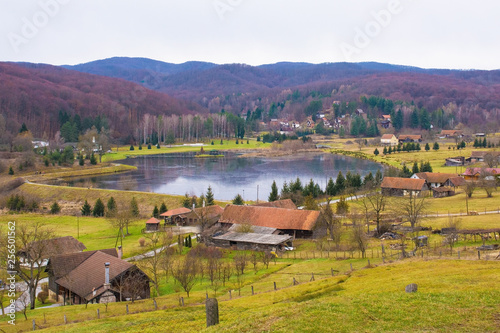 The winter landscape around Podgaric in Bjelovar-Bilogora County, central Croatia photo