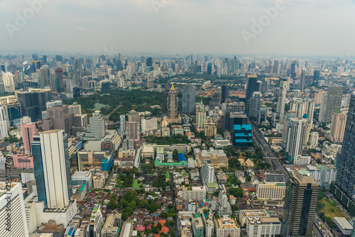 Fototapeta Naklejka Na Ścianę i Meble -  Bangkok city : Panorama view Cityscape tower in Asia, Thailand