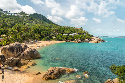 Canvas Print Coral bay cove beach, view at Koh Samui Island Thailand