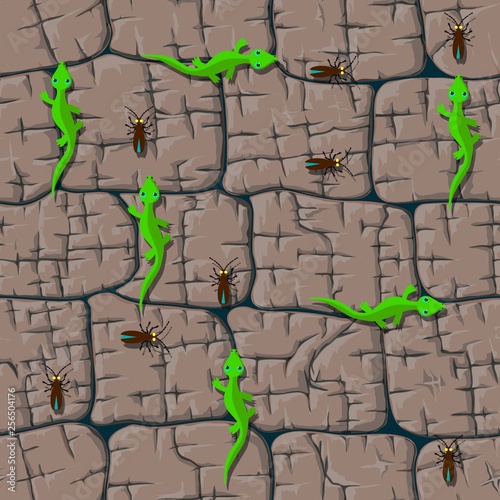 Wall of heavy stone blocks. Massive granite glitches.