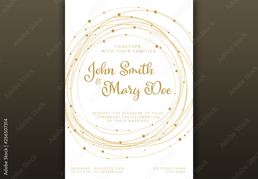 Wedding Invitation Layout Stock Template | Adobe Stock
