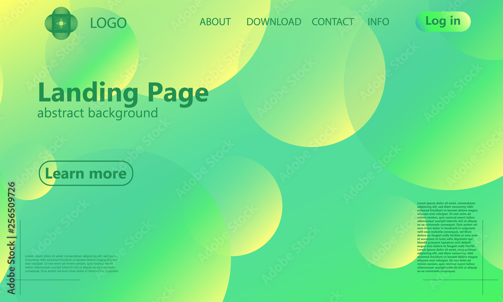 Website landing page. Geometric background.