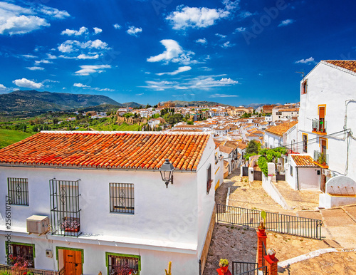 View on the old town of Ronda in Malaga, Spain