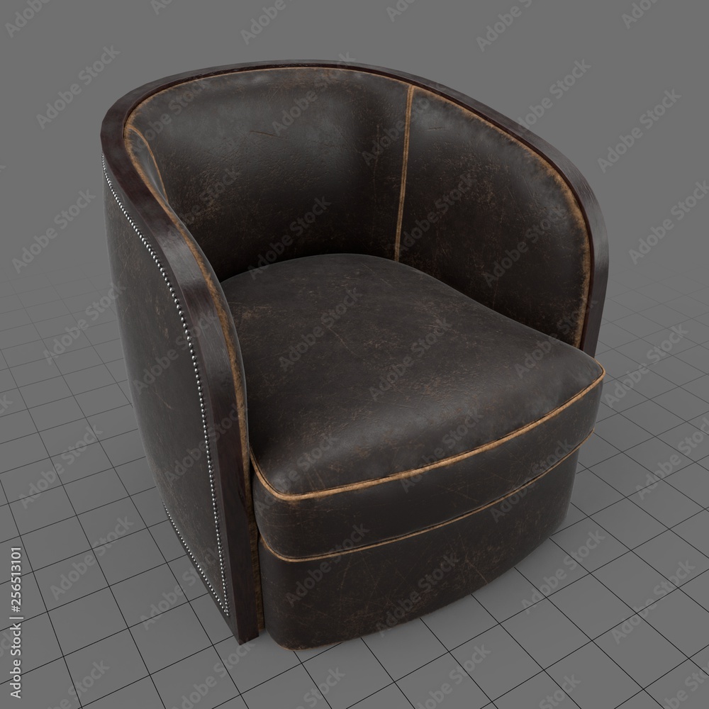 Round bucket chair Stock 3D asset Adobe Stock