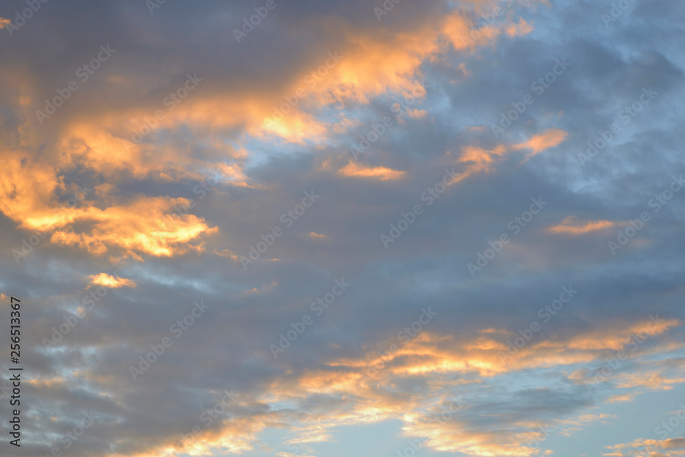 sky and clouds at sunset