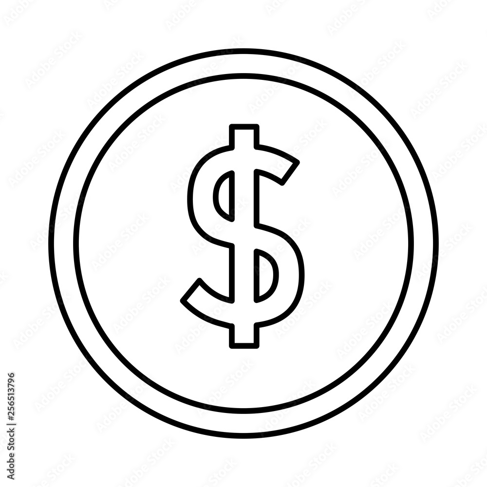 coin money isolated icon coin money isolated icon