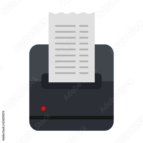Fiscal registrar flat icon vector isolated