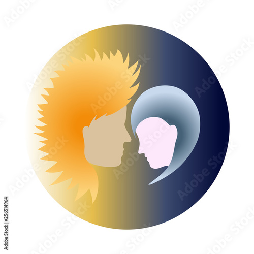 Moon and sun