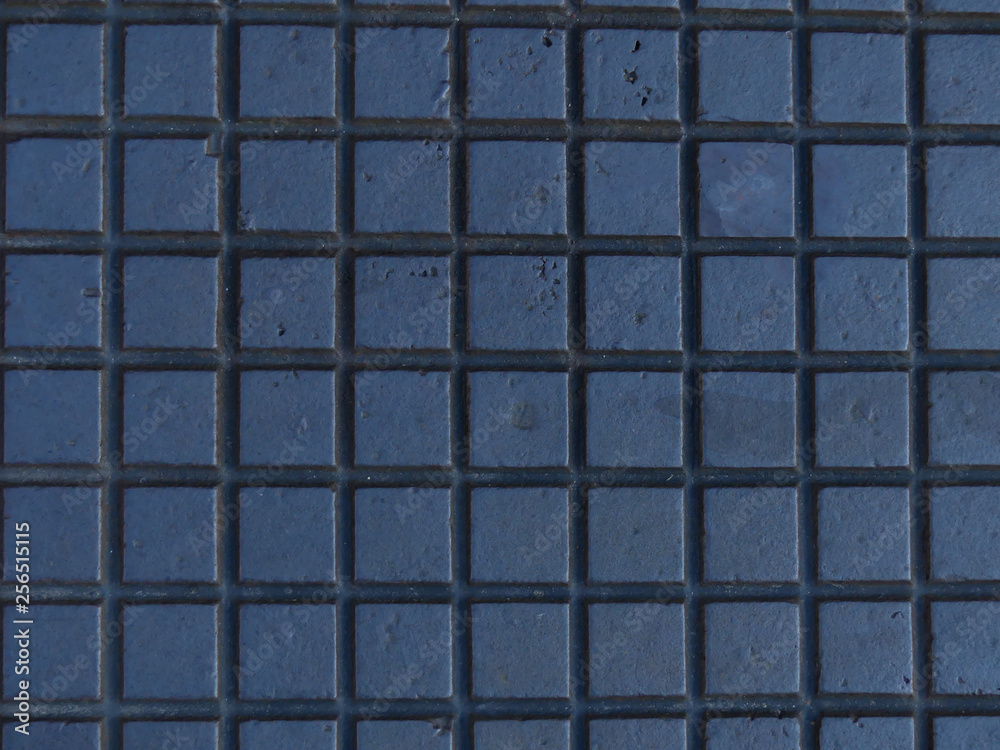 Patrón de cuadrados metálicos azules Patrón de cuadrados metálicos azules