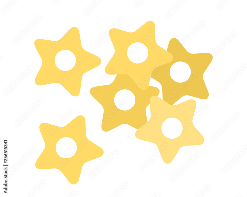 Stelline pasta flat icon vector isolated Stelline pasta flat icon vector isolated