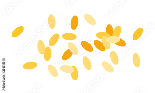 Heap of sesame seeds vector flat isolated