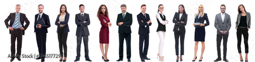 Fotografie, Tablou group of successful business people isolated on white