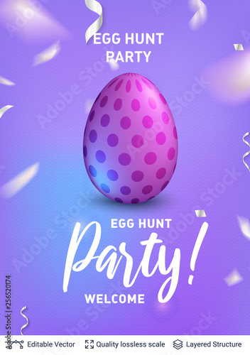 Easter holiday greeting card or banner template. © chuhastock