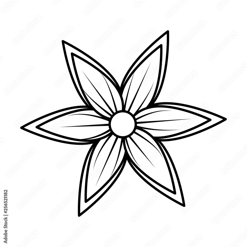 beautiful flower decorative icon