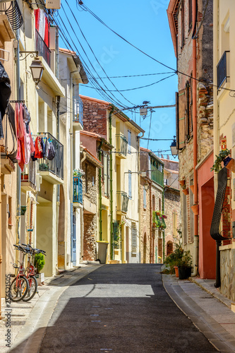 Fototapeta Naklejka Na Ścianę i Meble -  Street in Argeles-sur-Mer in the Pyrenees-Orientales, France