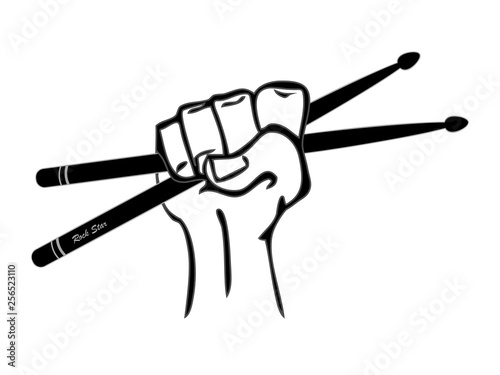 Drumsticks In Hand Vector
