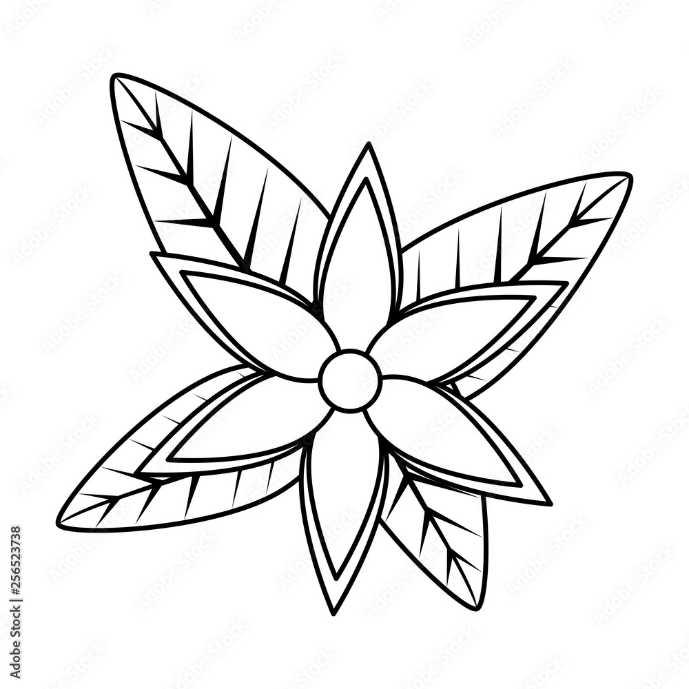 flower with leafs icon