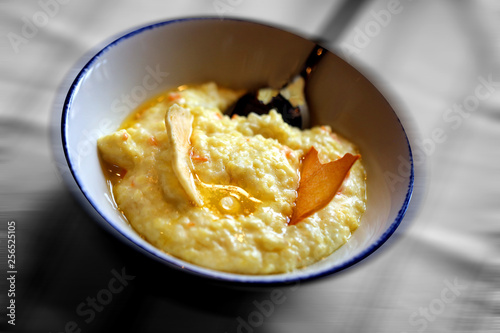 Delicious millet porridge with pumpkin in a dish