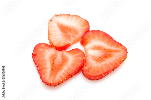 Red fresh strawberry isolated on white background