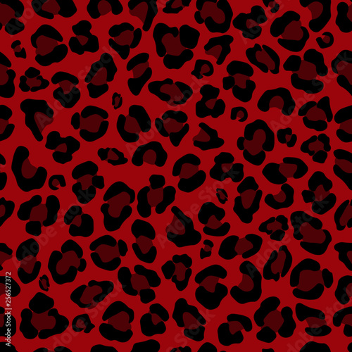 Animal print. Leopard seamless pattern. Vector illustration.