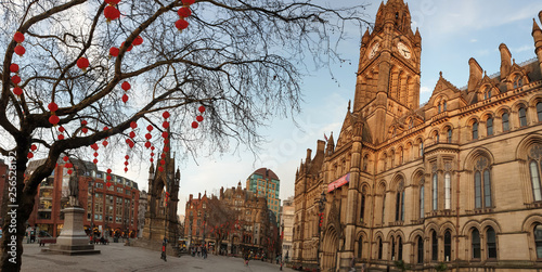 Manchester Town Hall Chinese New Year lantern decorations in Manchester