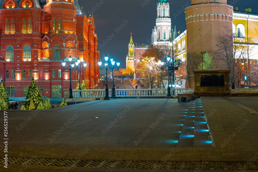 Naklejka premium City the Moscow .The Kremlin's passage, the view of the Kremlin.Russia.
